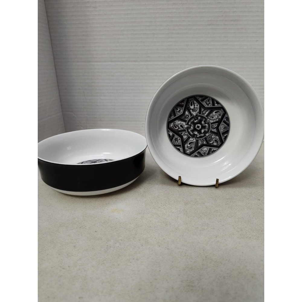 Vintage Sango Aquarius Limbo Coupe Cereal Bowl Lot x2 6.25" Japan 202 Retired